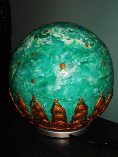 lampara bola artesana mundo acuatico