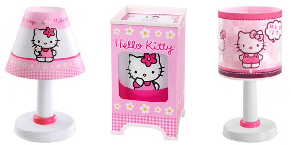 iluminación lámparas mesa hello kitty