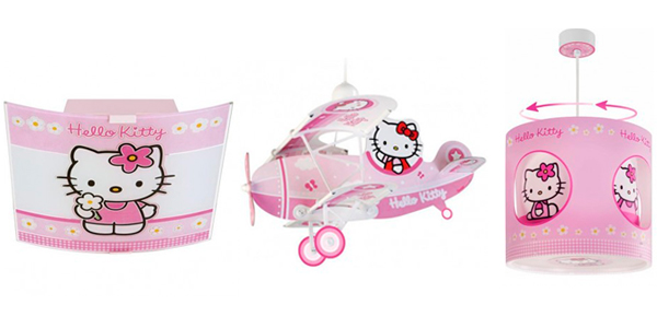 iluminación lamparas techo hello kitty