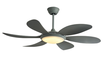 Ventilador color gris con seis palas