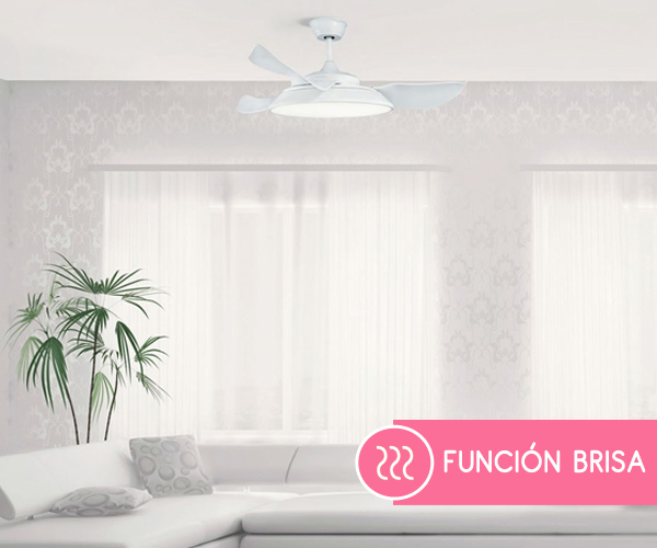 Ventilador de techo LED color blanco LINCE marca Cristalrecord